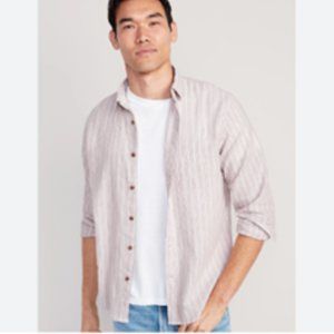 Regular-Fit Everyday Non-Stretch Linen-Blend Shirt